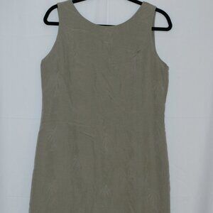 NWOT Pineapple Moon 100% Silk Mini Shift Dress –  Embossed Design - Size Large